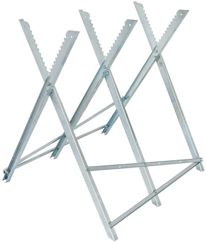Brennenstuhl Sägebock MB 150 S (Holzsägebock verzinkt, Sägegestell zusammenfaltbar)