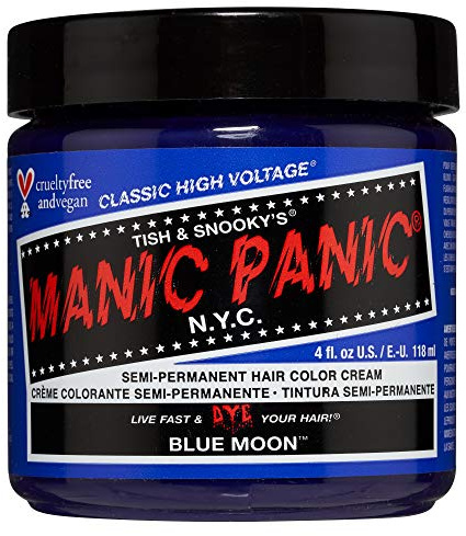 Manic Panic Haartönung BLUE MOON | Helles Königsblau, kühle Kobalt-Untertöne, vegan, Ammoniakfrei & tierversuchsfrei, hält 4-6 Wochen, Entwicklerfrei