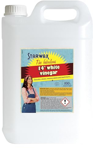 STARWAX THE FABULOUS - Weißer Haushaltsessig 14° - Entfernt Kalk, Fett und Flecken, enthärtet das Wasser - Ohne Duftstoffe -5 l