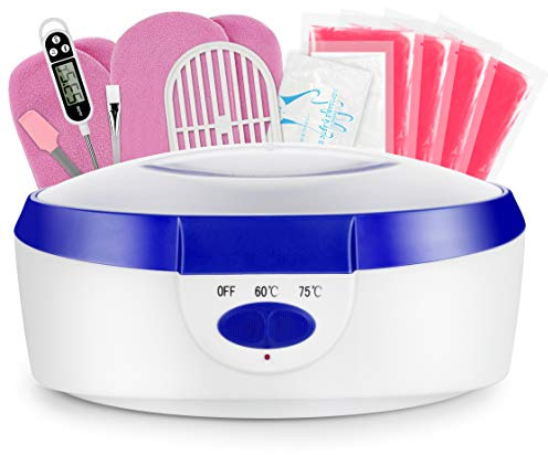 AYITOO Paraffinbäder Wachsbad für Hände und Füße mit Zubehör, Elektrisches Wachsbad mit Paraffinwachs, Paraffin Wachsbad für Hände und Füße Gerät 265W - Blau