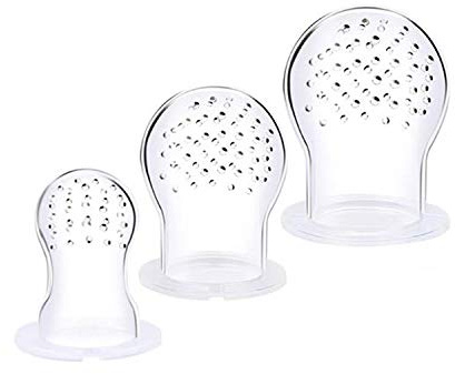 3x Premium Ersatzsauger für Fruchtsauger Primamma MAM BABYLOVE DM Haakaa NUK Silikon Ersatz Sauger in 3 Größen - BPA-frei - Kleinkind Säugling Schnuller Beißring für Obst Eis Muttermilch Beikost