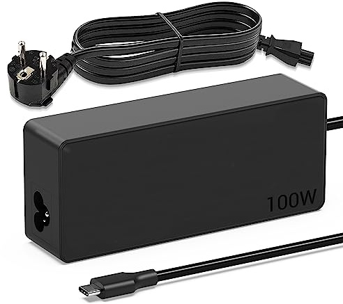 100W USB C Netzteil Laptop Ladegerät Kompatibel für MacBook Lenovo Thinkpad Dell Latitude HP Chromebook Asus Acer Huawei Xiaomi Air Samsung Notebook Ladekabel 100 Watt Type C Power Adapter