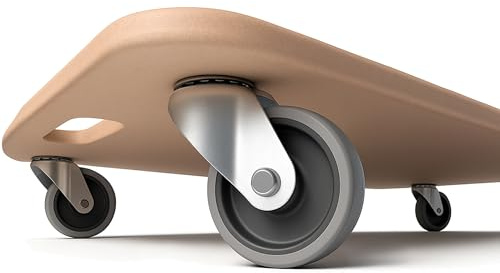 BigDean Plattformwagen bis 250kg belastbar Rollbrett mit bodenschonenden TPE Rollen Transportroller Möbelroller