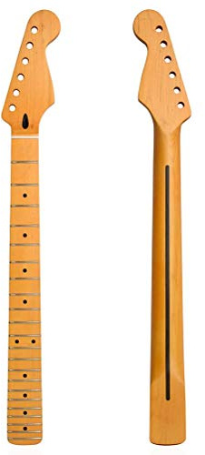 Merkts Gitarrenhals, E-Gitarrenhals Ersatz für 22 Bünde, Ahorn-Griffbrett, Gitarrenhals, Ersatzholz, DIY-Gitarre, Ahorn-Griff, ST Back Centerline, Gitarrenzubehör