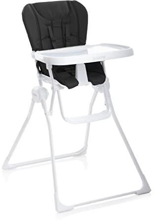 Joovy Nook Hochstuhl, Baby-Hochstuhl, kompakt zusammenklappbar, aufklappbares Tablett, leicht zu reinigen, platzsparend,, schwarz