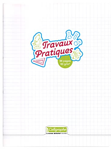 Calligraphe 18189C Arbeitsheft A4+ 48 Blatt kariert + blanko 90g Farblos | Format A4+ (24x32cm), Einband aus starkem PP, robust wasserabweichend, für die Schule und Entwürfe