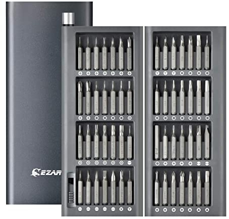 EZARC Präzision Schraubendreher Set, 57 in 1 Magnetische Präzision Reparatie-Tool mit Innovativen Metallgehäuse, Reparatur für Smartphone, PC, Laptop, Brillen, Uhren