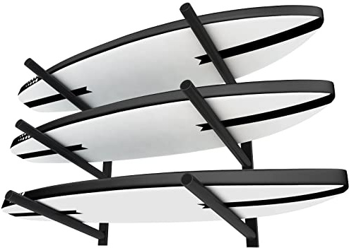 TWO STONES Surfbrett-Halter für die Wand, Surfbrett-Aufhänger funktioniert als Shortboard-, Skimboard- und Longboard-Aufhänger oder Ständer (CJ-OT2202)
