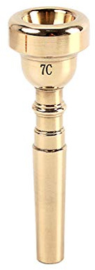 Alnicov Trompetenmundstück, 7C Instrumentenmundstück, Goldmessing, kompatibel mit Anfängern und professionellen Spielern