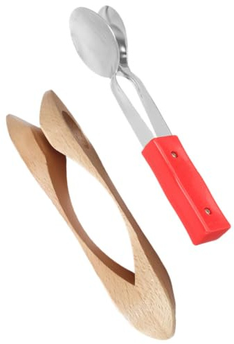 VINTORKY Musikalische Holz Löffel Hand-Percussion Instrumente Für Musikunterricht Und Familienauftritte 8.27X1.65X1.57 Zoll Klanglöffel Für Erwachsene Und Kinder