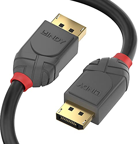 LINDY 36481 1m DisplayPort 1.4 Kabel, Anthra Line Anthrazit
