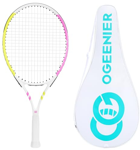 OGEENIER Tennisschläger Kinder 23 Zoll für Junior 8-12Jahre Jungen/Mädchen | Tennisschläger mit Tennistasche, Anfänger mit 1 Griffband, leicht & langlebig für Anfänger Jungen und Mädchen