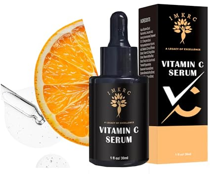 IMKRC Vitamin C Serum, 20% L-Ascorbinsäure, mit Hyaluronsäure, Ferulasäure, Vitamin E, 30 ml