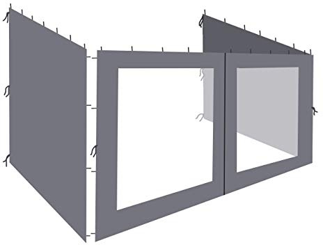 QUICK STAR 3 Seitenteile Rank Anbau 3x4m Anthrazit