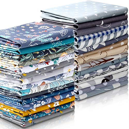 Tatuo 30er Set 25 x 25 cm Baumwollstoff Paket Stoffe zum Nähen Bündel Quadrate Blumen Stoff Patchwork zum Quilten Verschiedene Muster Baumwoll für DIY Handwerk Herstellung(Klassisch)
