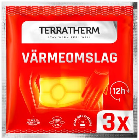 TerraTherm Wärmegürtel luftaktiviert, 12h wohlige Tiefenwärme | 3 Stück, Größe S-XL, 3 oder 8 Stück, wohltuende Wärmeauflage, ideal für Rücken und Unterleib - Rückenwärmer und Nierenwärmer