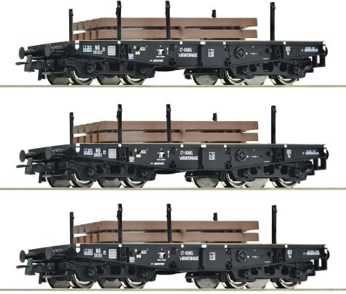6600016 H0 3er Set Schwerlastwagen mit Ladegut, NS, Ep. III