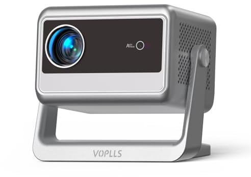Smart Beamer【Offiziell Lizenzierter APP & Dolby Audio】 VOPLLS Autofokus/Trapezkorrektur 28000 Lumen Beamer 4K Unterstützt, WiFi6 Bluetooth Full HD 1080P Video Projektor Heimkino/Outdoor für Handy/PC