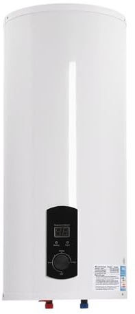 WSIKGHU Warmwasserspeicher Boiler 50L/80L/100L/120L, Energiesparend 2000W Vertikaler Wandmontierter Warmwasserbereiter, Max. 75°C, Mit Leckageschutz, G1/2-Stecker (100L)