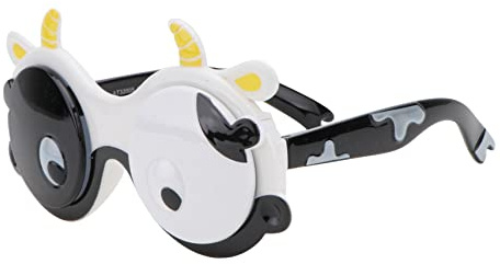 TOYANDONA Kinder Sonnenbrille Silikon Kuh Brillengestell 1 Paar Lustige Partybrille Dekorative Brillen für Jungen Mädchen Weihnachten Party Requisiten
