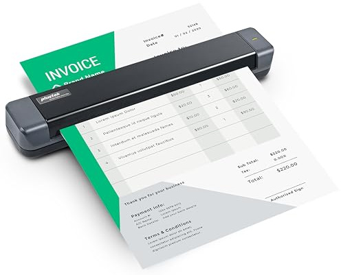 Plustek MobileOffice S410 Plus - mobiler Dokumentenscanner (600dpi, A4, USB) inkl. Plustek iDoc Software