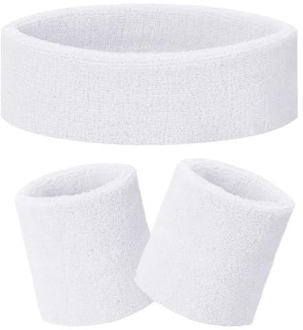 Becellen 3 Teiliges Schweißband Set Fitness Stirnband Sport Stirn Headband Arm Schweißband Handgelenk für Damen Herren Laufen Joggen Basketball Fußball Tennis
