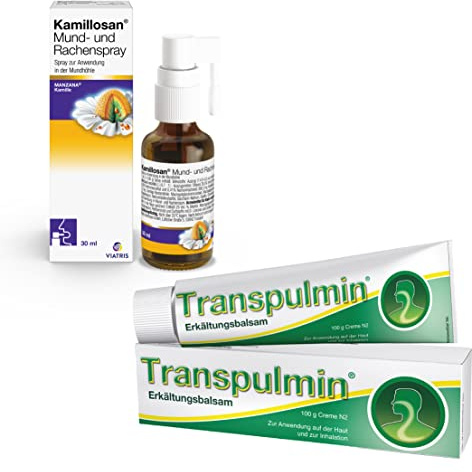 Kamillosan Mund-/Rachenspray (30 ml) + Transpulmin Erkältungsbalsam (100 g): Starkes Duo gegen Erkältung und Husten
