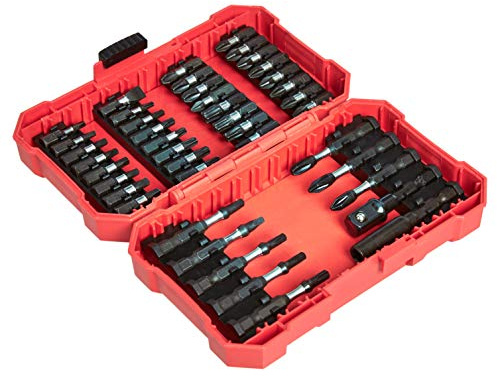 Amazon Basics Schlagschrauber-Bit-Set, Kreuzschlitz, Schlitz und Torx, 42 Stück, 15 cm x 9.5 cm x 4.1 cm