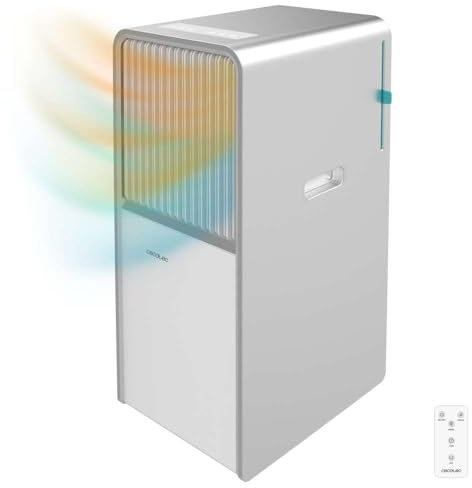 Cecotec - Mobile Klimageräte ForceClima 12650 Style Heating, 12000 BTU, Abdeckungsbereich 28 m2, Fernbedienung, Berührung, Wärmepumpe, Luftentfeuchter, LED -Bildschirm, 5 Modi, Timer