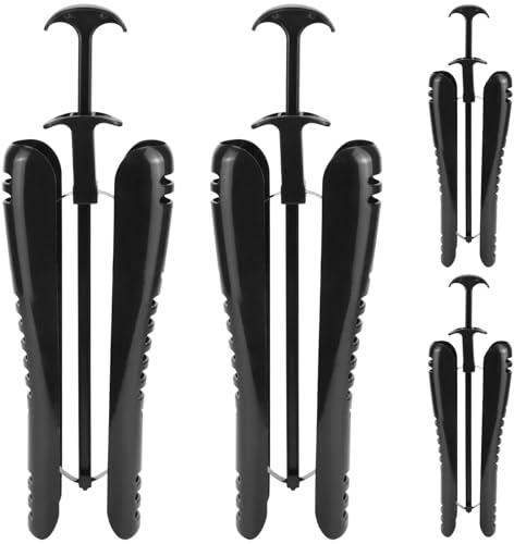 QWORK® 4 Stück Stiefelspanner, 31cm Stiefelformer mit Griff, Stiefelformer Schwarz