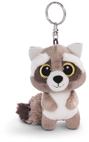NICI Glubschis: Das Original – Glubschis Schlüsselanhänger Waschbär Clooney 9 cm – Waschbär Kuscheltieranhänger mit Schlüsselring für Schlüsselband, Schlüsselbund & Schlüsselhalter – 45550, Unisex