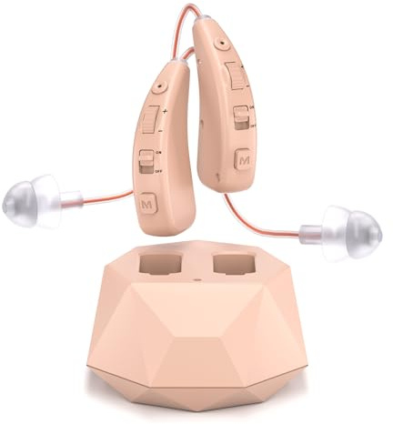 JYYRC Soundgerät für Senioren wiederaufladbare Soundgerät für Erwachsene mit Geräuschunterdrückung, bequemer Lautstärkeregelung, komfortablem Design, nahezu unsichtbar