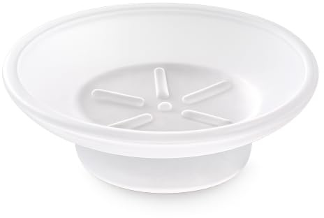 Seifenschale Milchglas Glaseinsatz Ersatzteil Seifenhalter Seifenablage Bad | Kompatibel mit vielen wandmontierten Seifenhaltern – Messen Sie vor der Bestellung – Dickes Milchglas – leicht zu reinigen