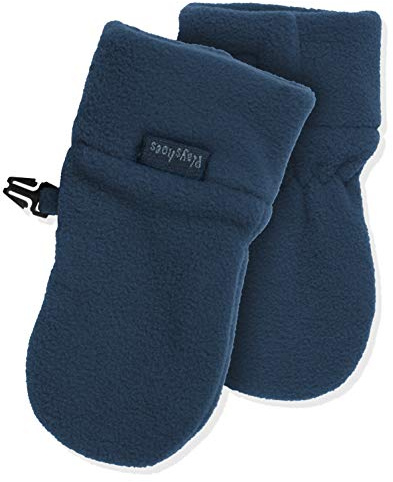 Playshoes Unisex Kinder Fleece-fäustlinge Fleece-Baby-Fäustlinge, Marine, 6-12 Monate