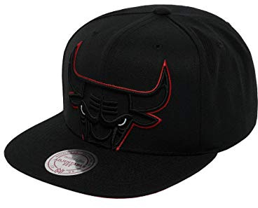 Mitchell & Ness BH72Q2 Snapback Cap Chicago Bulls Schwarz, Size:ONE Size