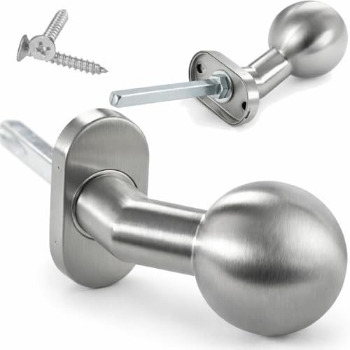 HardwareStore Türknauf 100% Edelstahl Türknopf Türgriff Fixknauf Fixknopf TOP Qualität NEU Oval