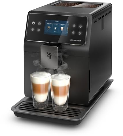 WMF Perfection 740L Kaffeevollautomat mit Milchsystem,15 Getränkespezialitäten, Double Thermoblock, Edelstahl-Mahlwerk, Nutzerprofil Speicherung
