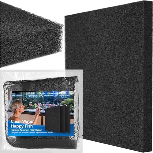 Borlech Aquarium-Filterschwamm-Pad, Filtermedien-Schaumstoffschwämme, Filterzubehör für Aquarien und Teiche (47 x 47 x 4 cm, 35 PPI, 1 Stück)