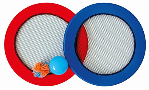 Günther Flugspiele 1561-2 in 1 Spiel Jumping Ball, ca. Ø 30 cm, Geschicklichkeitsspiel mit Spielnetzen und 2 Bällen, für Kinder ab 5 Jahren, Netzscheibe als Frisbee nutzbar