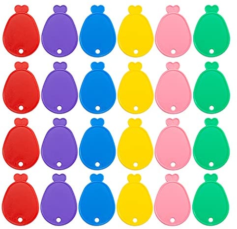 24 Stück Luftballons Gewichte Kunststoff Set für Helium,Bunt Ballon Beschwerer Gewicht Wiederholter Gebrauch Gewichtsblock Geformt Gewichten Gemischte Farbige Gebrauch Ballons Zubehör Für Kinder Party