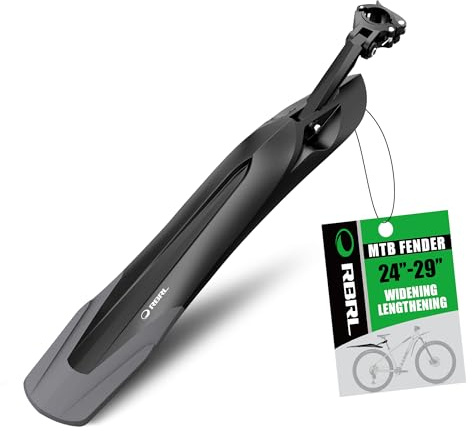 RBRL Fahrrad Schutzblech Set [24-29 Zoll] - Universal Schnelle Demontage Fahrrad schutzblech, Mountainbike, MTB Steckschutzblech zum Schutz vor Spritzwasser & Schmutz（Hinterer）