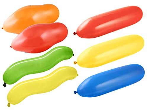 FACKELMANN 15 Luftballons, Latex, Formen und Farben Sortiert, Blau, Grün, Rot, Gelb