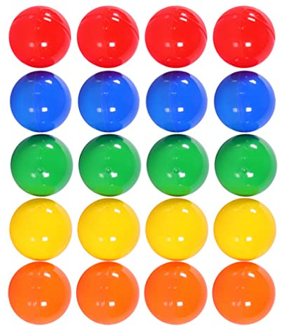 NUOBESTY 50 StüCk Lotteriekugeln Aus Kunststoff 4Cm Bunte Hohlkugeln Zum BefüLlen FüR Tombola Partyspiele Bingo Verlosung ZeichnenbäLle