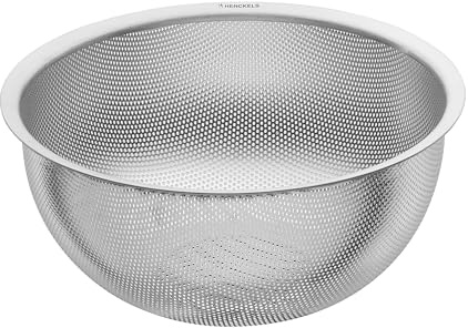 HENCKELS TRIO Küchensieb 24 cm, rostfreier Loch-Edelstahl, Silber