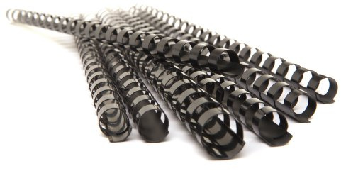 Pavo – Premium Kunststoff Binderücken 10 mm A4 Schwarz, 100 Stück, 21-Ring, bis zu 60 Blatt – 8001705