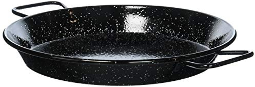 La Ideal GARCIMA valencianische Paella-Pfanne, emailliertes Eisen, 32 cm, Schwarz