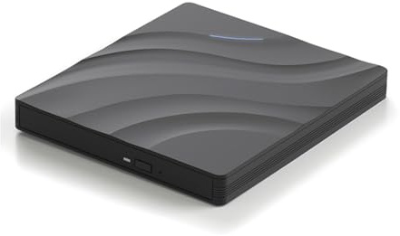 Faeymth Blu-Ray USB 3.0 externes optisches Laufwerk, BD-Combo 3D-Lesegerät, tragbarer CD/DVD-Player, Brenner für Laptop.