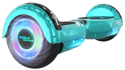 MEGA MOTION Hoverboards für Kinder, 6.5 Zoll Zweirad Selbstbalancierendes Hoverboards mit Bluetooth Lautsprecher, Kommt mit cool leuchtendem Rad, mit LED-Leuchten, Geschenk für Kinder und Jugendliche
