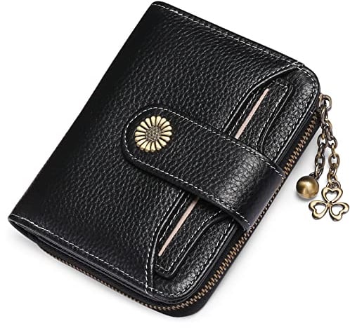 SENDEFN Geldbörse Damen Klein,Geldbeutel Frauen Leder, mit Münzfach Kleines Zipper Brieftasche Kartenhalter mit RFID Blocker