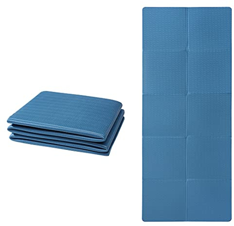 Good Nite Klappbare Yogamatte rutschfest Tragbare Fitnessmatte Faltbar Leicht Gymnastikmatte Pilates Sport Reiseyogamatte 183 x 61 x 0.6 cm (Marine)